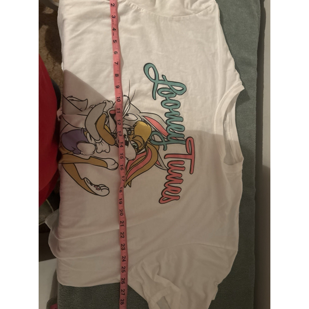 Looney Tunes Bugs & Lola Bunny White Graphic T-Shirt 3X Cotton Warner Bros 2022 - Picture 4 of 4